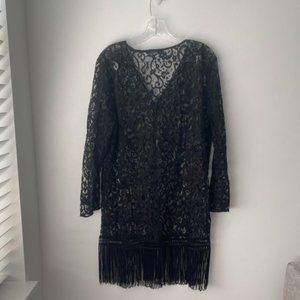 Kim & Cami Black Lace Cardigan